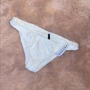 White Crochet Bikini Bottoms